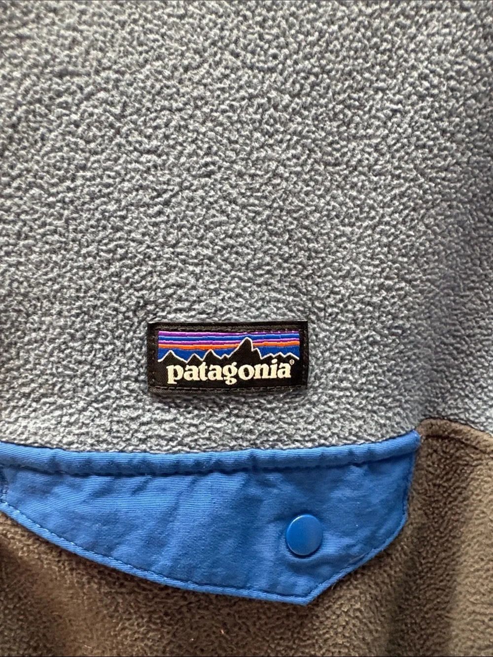 Patagonia Two-Tone Blue & Gray Full-Zip Fleece Jacket